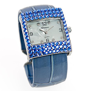 WA153: Blue Watch with Austrian Crystals