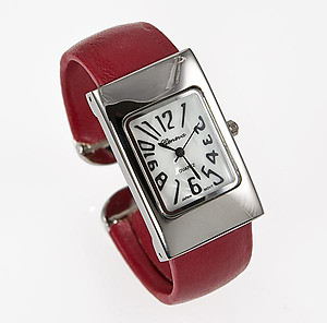 WA33: Cuff / Bangle Watch in Red, Pink, Blue or Black