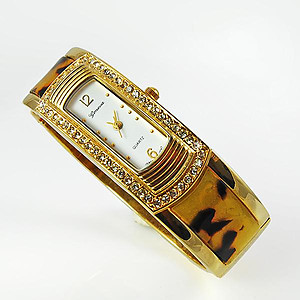 WA94: Simulated Tortoise Shell Bangle Watch