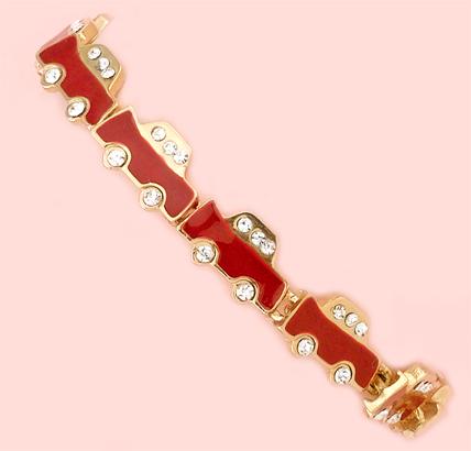 BR162: Red Car Bracelet