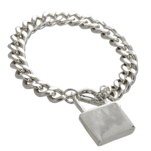 BR393: Designer Inspired Charm Bracelet Silver or Gold