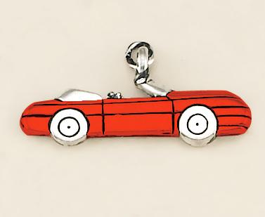 CH146: Red Convertible Car Charm in Gold or Silver