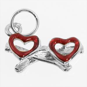 CH259: Heart Eyeglass Charm in Gold or Silver