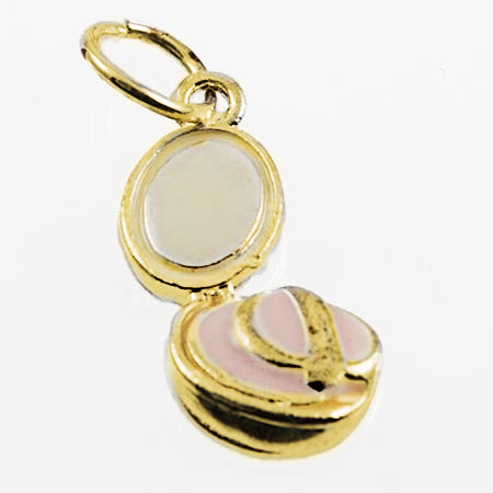 CH261PR: Swarovski Crystal Perfume Bottle Charm in Gold or Silver