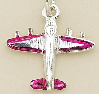 CH64SR: Silver Airplane Charm