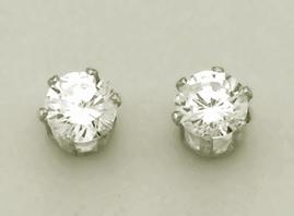 EA110S: Clear CZ Post Earrings