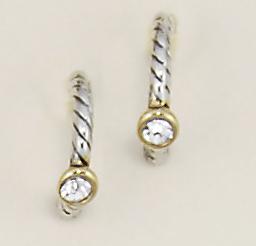 EA441: 2-Tone Yurmanesque Earrings