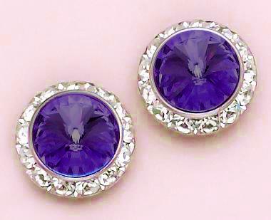 EA60AM: Amethyst / Purple Swarovski Crystal Earrings
