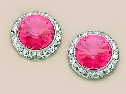 EA60FUS: Fushia Classic Swarovski Crystal Earrings