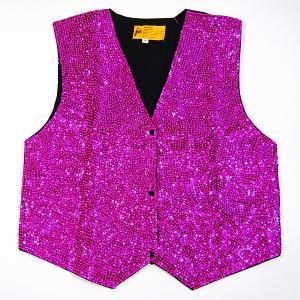 VE40: Fushia Sequin Vest