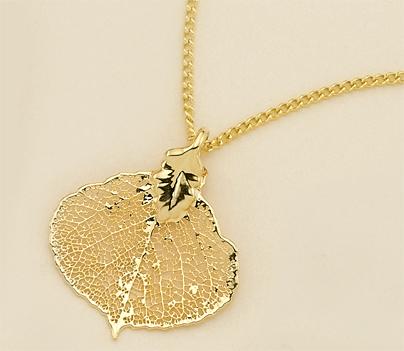 NA660A: Gold Leaf Aspen Pendant