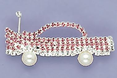 PA19: Austrian Crystal Pink Caddy Car Pin