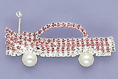 PA19: Austrian Crystal Pink Caddy Car Pin