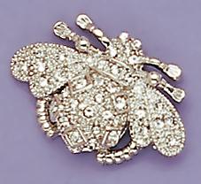 PA238C: Crystal Bee Pin