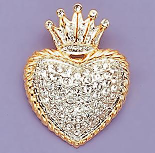 PA338: Heart / Crown Pin