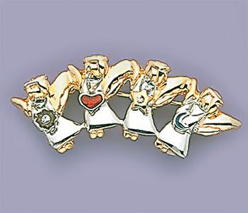 PA382: 2-Tone 4 Angels Pin