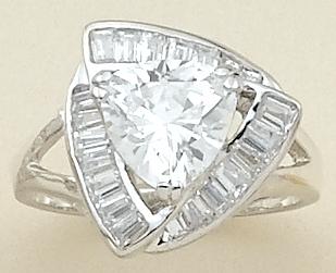 RA70B: Triangular CZ Ring