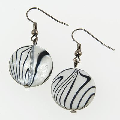 SNT205: Black & White Murano Glass Set