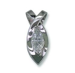 NC128: 12+Ct Pendant in Silver Rhodium Finish