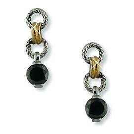 EA177: 2-Tone CZ Yurmanesque Earrings (Pink or Black)