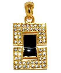 NC82: Designer Crystal & Jet Pendant