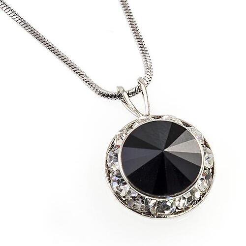 NA260BK: Black Swarovski Classic Necklace