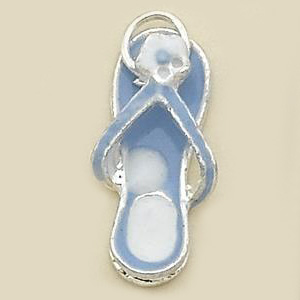 CH122SR: Silver Slipper Charm 3 Colors