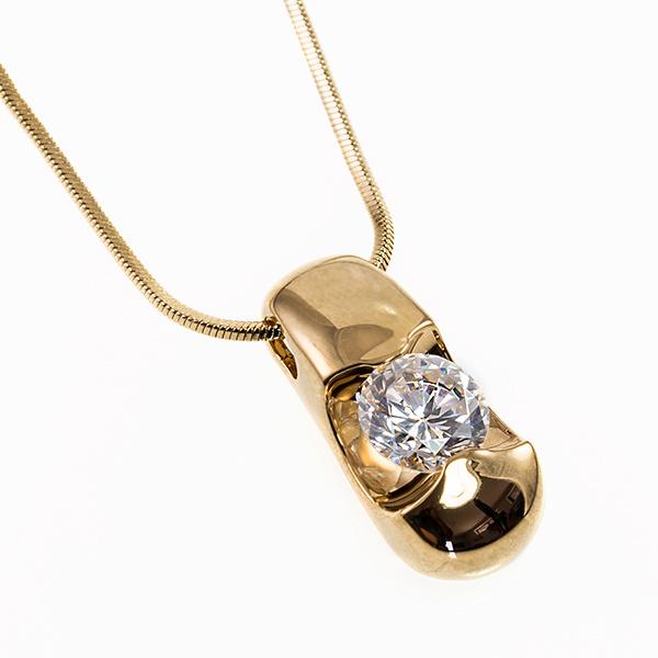 NA263: Golden CZ Necklace