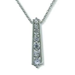 NC113: Tiffany-Style CZ Necklace