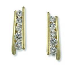 NC114: Tiffany Style CZ Earrings