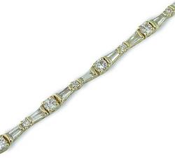 NC119: Designer CZ Bracelet in Silver or Gold