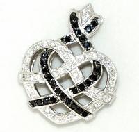 NC56: Sterling Silver CZ Heart Pendant