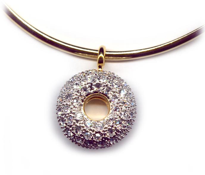 NC20: Crystal Circle Slide Pendant