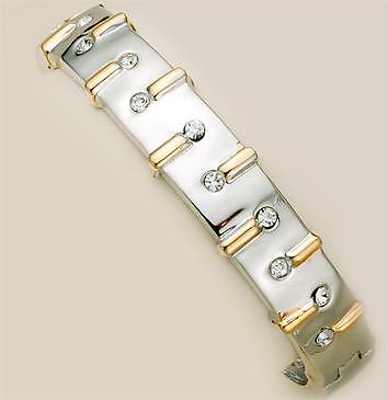 BR116: Elegant 2-Tone Bracelet