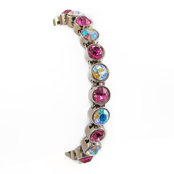 BR216PC: Pink and Clear AB Magnetic Bracelet