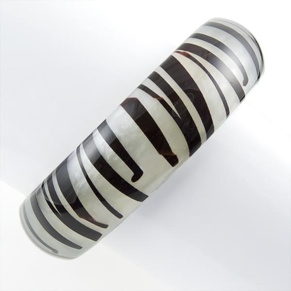 BR241: Exotic Zebra Mother of Pearl Bangle Bracelet