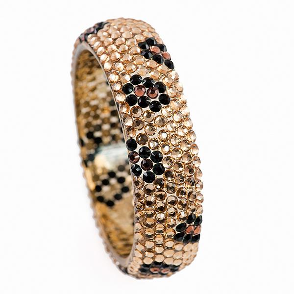BR289: Golden Topaz Austrian Crystal Bangle