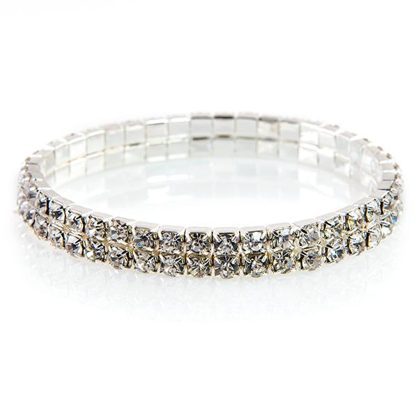 BR324: Double Row Austrian Crystal Bracelet