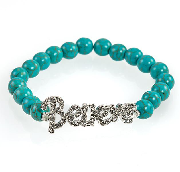 BR331:Crystal Believe or Dream Bracelet