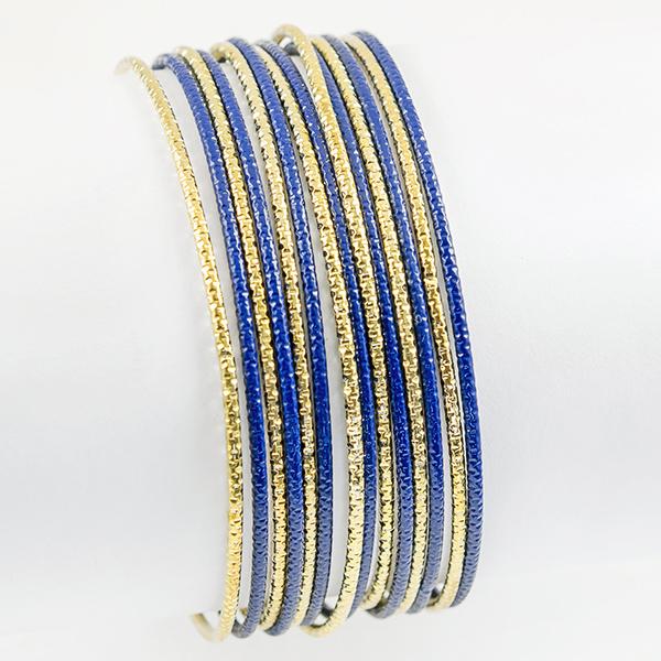 BR347: Sapphire and Gold Bangles