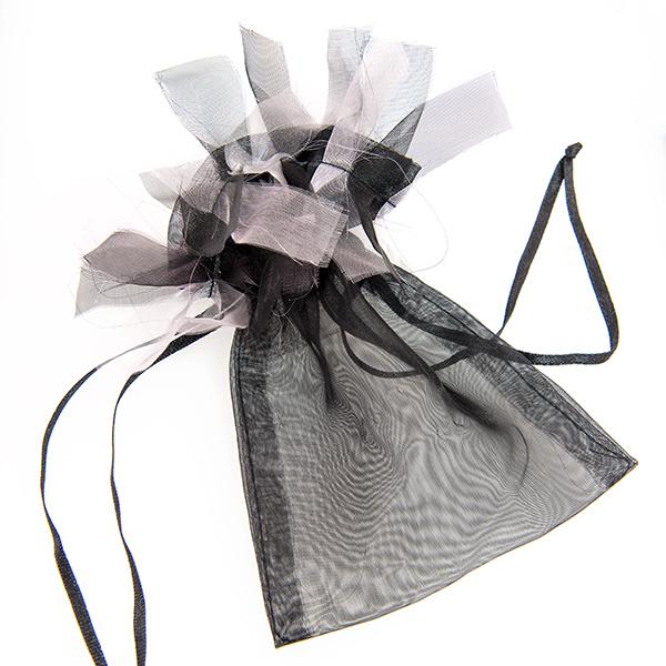 BXP61: Frilly Black Organza Gift Bag