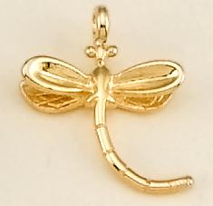 CH185: Dragonfly Charm in Gold or Silver