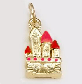 CH193: Castle Charm in Gold or Silver