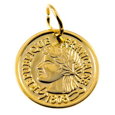 CH386: Gold Coin Charm