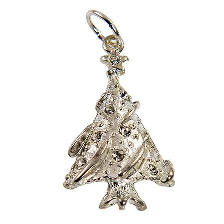 CH398: Elegant Christmas Tree Charm or Pendant