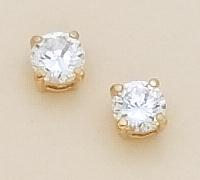 EA110PR: Elegant Gold or Silver Stud Earrings