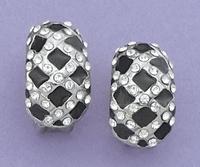  EA400: Basket Weave Crystal Earrings