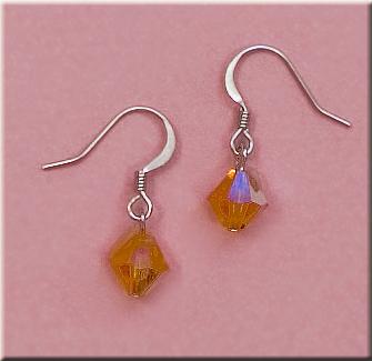 EA425T: Topaz Swarovski Octagon Earrings