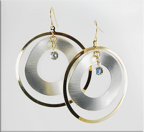 EA513: 2-Tone Hoop Earrings