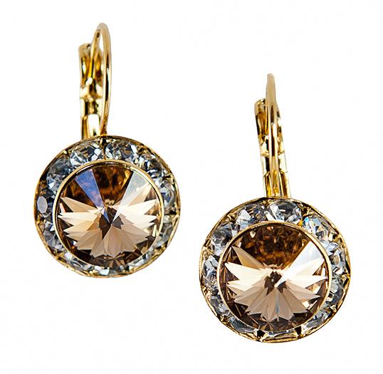 EA560T: Swarovski Topaz Earrings